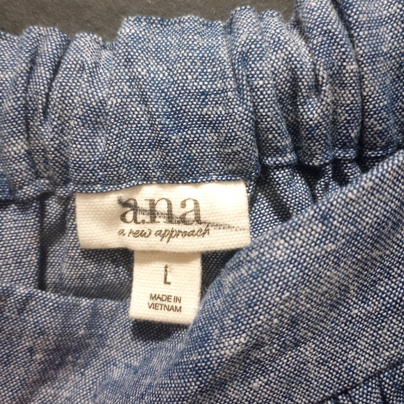 A.N.A. Paperbag Denim Top - Picture 3 of 3